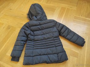 Dětská zimní bunda tmavě modrá 122 - 2