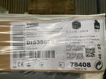 Vestavná myčka Beko DIS35020 – NOVÁ - 2