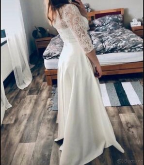 Krásné svatební šaty s krajkou - 2