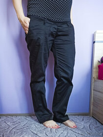 Těhotenské společenské kalhoty – černé, velikost EUR 38 - 2