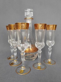 Křišťálové sklenice a karafiát na sekt a šampaňské od CreArt - 2