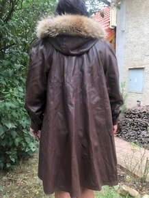 Hnědá kožená bunda - velikost postavy 165cm vel.: M/L - 2
