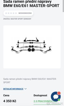 Přední ramena BMW E60 / E61 – NOVÉ – nevhodné pro xDrive - 2