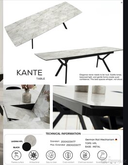 Jidelni stul pro 12 lidi 200/290 cm - 2