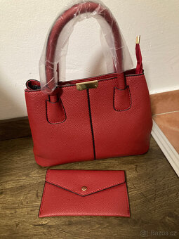 černá/červená kabelka + kapsička NOVÉ - 2