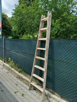 dvoudílný dřevěný žebřík 250 cm - 2