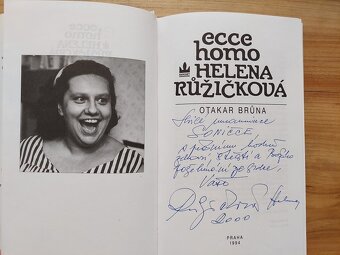 Helena Růžičková - autogram, vlastnoruční podpis + kniha - 2