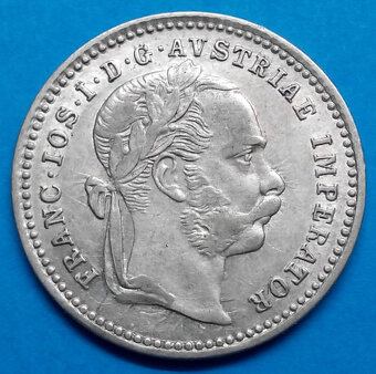 Stříbrná mince r. 1872 František Josef I. - 2