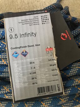 Horolezecké lano 9,5 Mammut Infinity single - 2