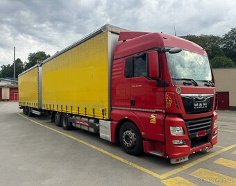 TANDEMOVÁ SOUPRAVA MAN TGX 26.510 + PŘÍVĚS GTS 2021 PRŮJEZD - 2