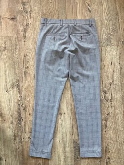 Slim Chino kostkované kalhoty, vel. 30/32, šedé - 2