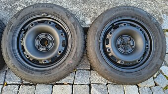 4ks plechové disky 14" 5x100 Fabia, 2x celoroční pneu NEXEN - 2
