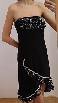 Zánovní šaty černo-stříbrné, vel. M - 2