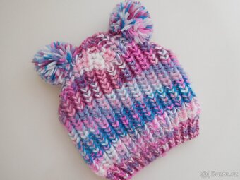 MIX Zimní čepice vel. 98/104/110/116/122/128, nákrčník 1-3 - 2