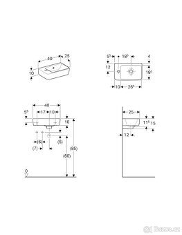 UMÝVÁTKO GEBERIT SELNOVA COMPACT 40 cm - 2