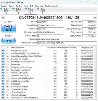 Kingston SSD 480GB 2,5" - 2