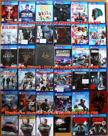 Hry na Playstation PS4+PS5 seznam rozdělen na 2 inzeráty - 2