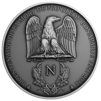 NAPOLEON BONAPARTE 200th Anniversary 2 Oz Silver Coin 2021 - 2