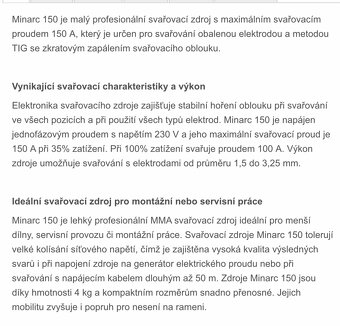 Svářečka Kemppi minarc 150 - 2