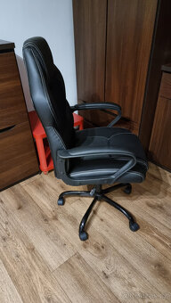 Židle k psacímu stolu do 150kg, kancelářské křeslo, černá - 2