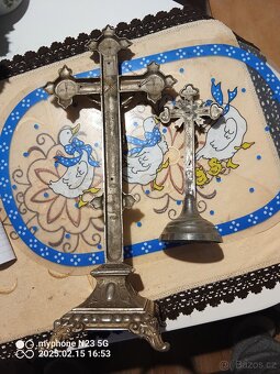 Krize krucixy,svícny poniklovane - 2