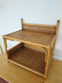 Stolek z přírodního ratanu a bambusu - 2