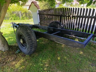 Vlek za traktor podvozek RCW + náhradní kolo - 2
