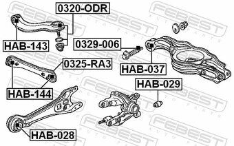 Uložení řídicího mechanismu FEBEST HAB-143 - 2