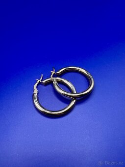 zlaté náušnice - kruhy 14 karátů, nové - 2
