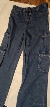 Dámské Baggy džíny s kapsami, vel. M - 2