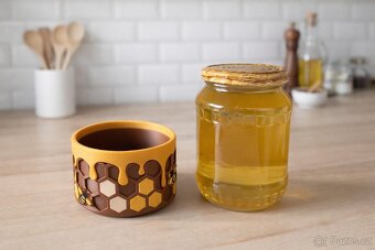 Miska pod med do kuchyně - hnědá - 2