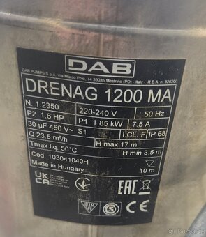 Čerpadlo profi, DAB DRENAG 1200M - 2