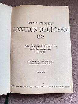 Statistický lexikon obcí ČSSR 1965 - 2