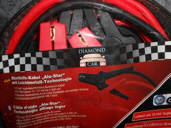 2x startovací kabely FILSON+DIAMOND - 3m - 12/24V -nepoužité - 2