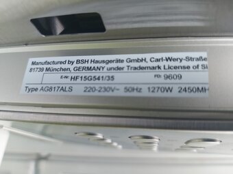 Prodám mikrovlnku Siemens AG817ALS - 2