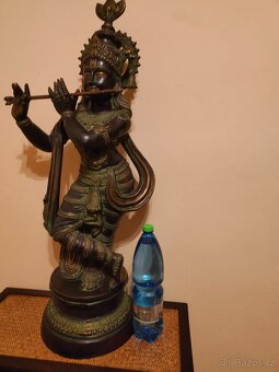 Veľká Socha pána Krišnu čierno hnedý - 2