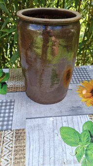 Stará keramická dóza – kamenáč výška 25 cm - 2