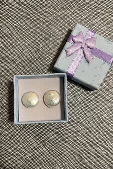 pravé sladkovodní naušnice - 2