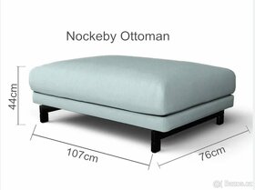 Ikea Nockeby podnožka tmavě šedá - 2