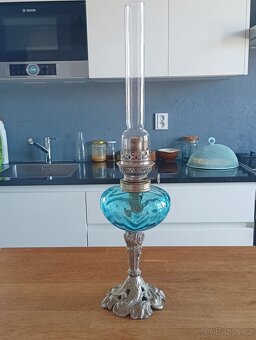 SECESNÍ STAROŽITNÁ PETROLEJKA GAUDARD,FRANCE1900–ART NOUVEAU - 2