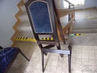 Starý retro nábytek, dřevěné židle, 1. republika, 3+1ks - 2