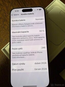 Prodám Apple iPhone 15 PRO 256 GB White Titanum - 2