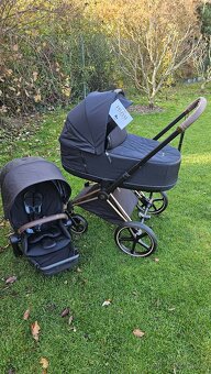 Prodám kočárek Cybex priam 2V1 rosegold + černé doplňky. - 2