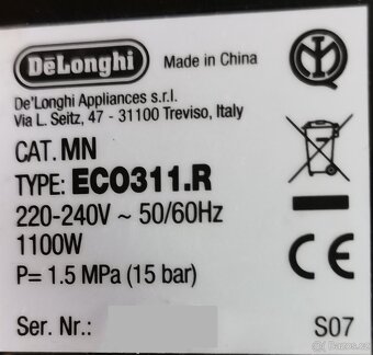 Kávovar DeLonghi ECO.311R - 2