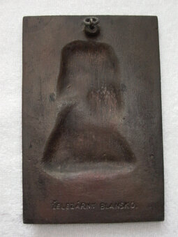 Stará kovová plaketa - Bedřich Smetana - 2