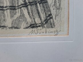 Dvě litografie Max Švabinský, Ráno a Dívka s paraplíčkem - 2