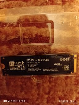 NVME 4TB CRUCIAL P3 PLUS - čtení 4800MB/s - 2