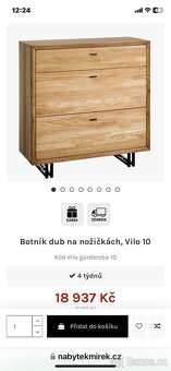 Botník dub na nožičkách - 2