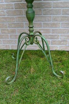 Kovový stůl PROVENCE 60 cm - antik zelená - 2