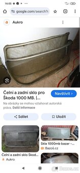 Prodám blatník a čelní sklo na škodu 1000 mb - 2